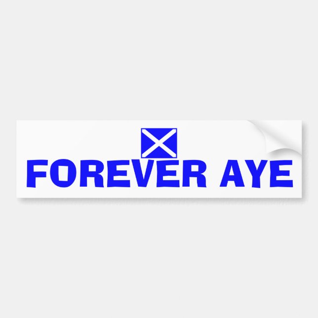 Forever Aye Scottish Independence Flag Sticker (Front)