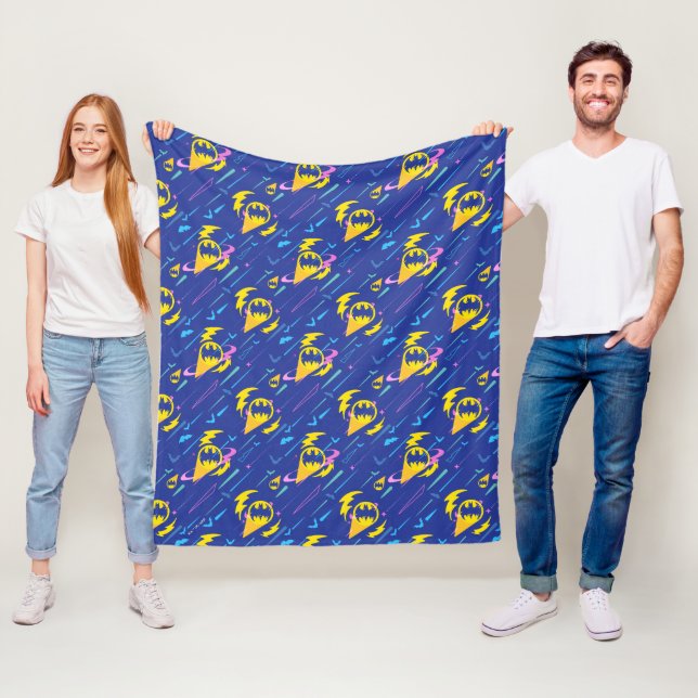 Forever Batman Bat Signal Pattern Fleece Blanket (In Situ)