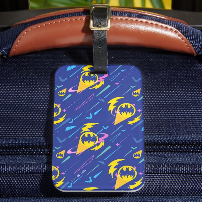 Forever Batman Bat Signal Pattern Luggage Tag (Front Insitu 2)