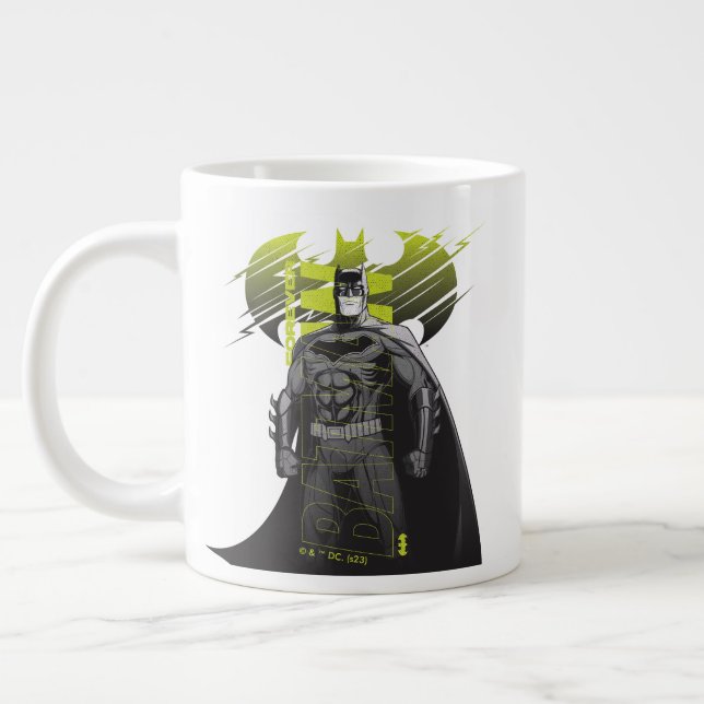 Forever Batman Power Up Character Art Large Coffee Mug (Left)
