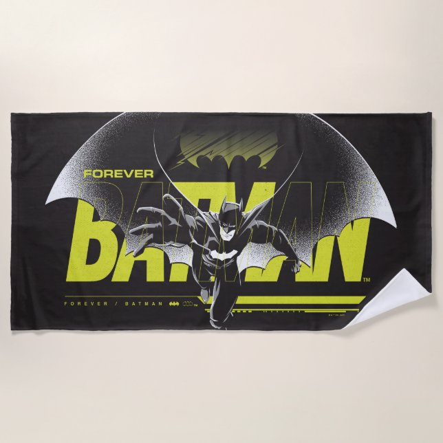 Forever Batman Reaching Graphic Beach Towel (Front)