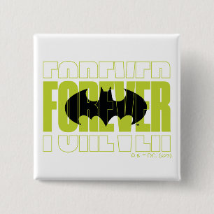 Forever Batman Typography Symbol Graphic 15 Cm Square Badge
