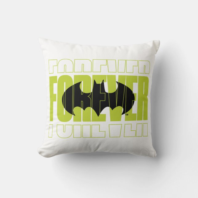 Forever Batman Typography Symbol Graphic Cushion (Front)