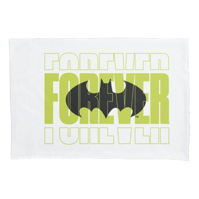 Forever Batman Typography Symbol Graphic Pillowcase (Front)