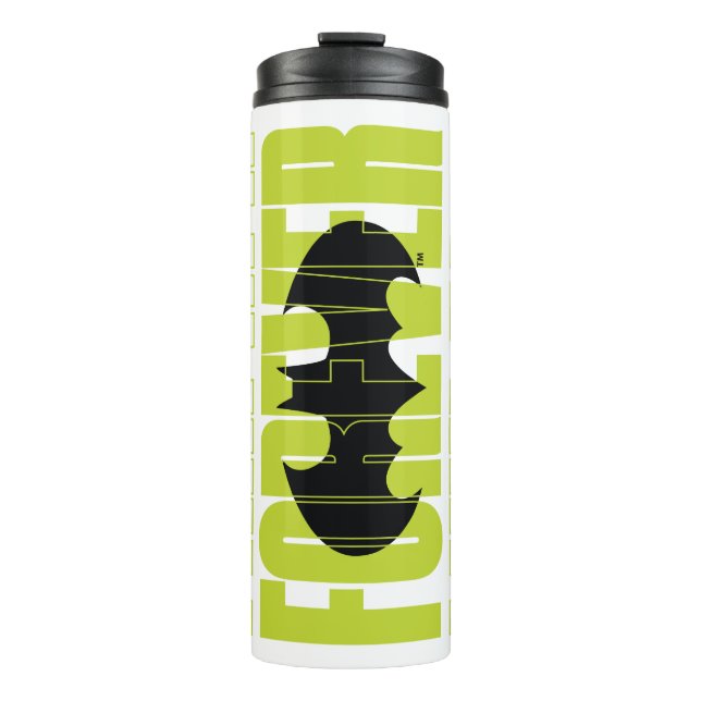 Forever Batman Typography Symbol Graphic Thermal Tumbler (Front)