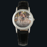 Forever Be My Always Modern Wedding Photo Script Watch<br><div class="desc">Modern chic photo watch with hand-lettered script and modern typography reading:' Forever be my always 'alongside your custom names and wedding date. Personalise with your favourite photo and information. Great gift for newlyweds or Valentine's Day!</div>