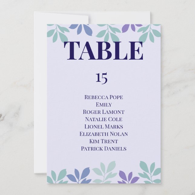 Forever Begins Here: A Wedding table card (Front)