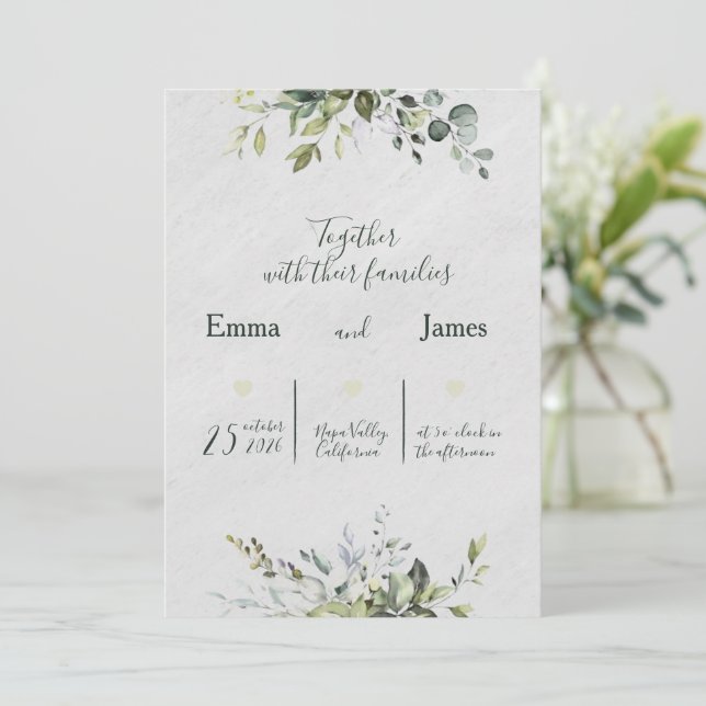 Forever Begins  Invitation (Standing Front)