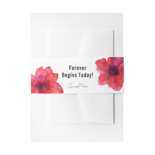 Forever Begins Today  Anemone Dreamscape Wedding Invitation Belly Band
