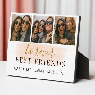 Forever Best Friends Photo Collage Friendship Gift Plaque