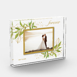 Forever Bride Groom Wedding Photo Block