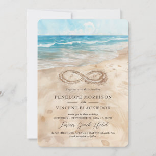 Forever by the Sea Beach Wedding Invitation