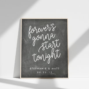 Forever   Chalkboard Wedding Welcome Sign