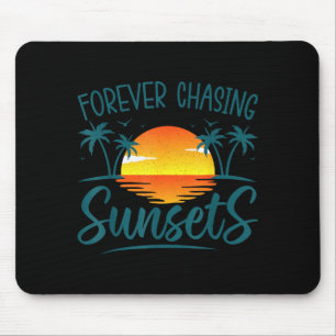 Forever Chasing Sunset Sunshine Summer Beach Mouse Mat