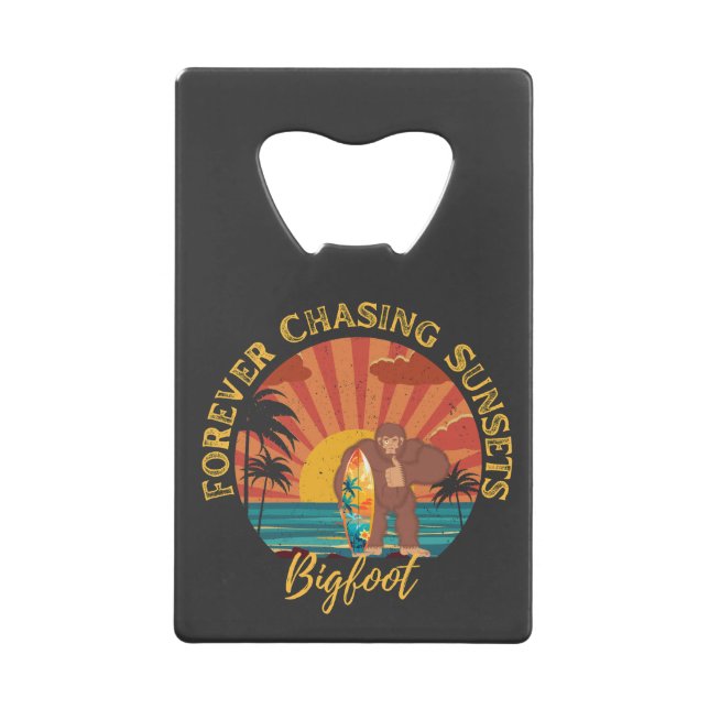 Forever Chasing Sunsets Bigfoot Surfing Black (Front)
