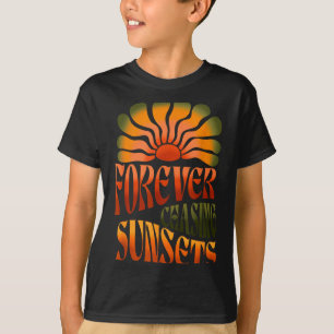Forever chasing sunsets retro summer family summer T-Shirt