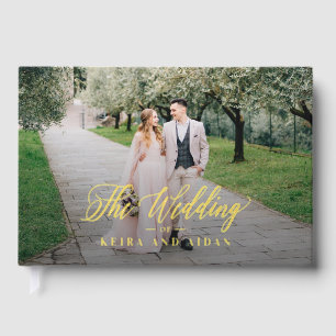 Forever Classic Foil Photo Wedding Guestbook