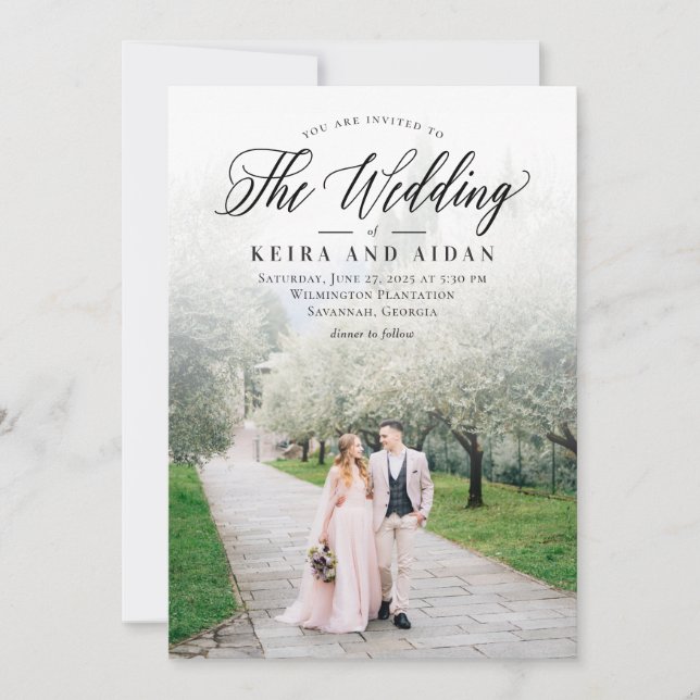 Forever Classic Photo Wedding Invitation FCL (Front)