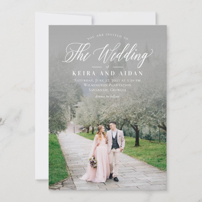 Forever Classic Photo Wedding Invitation FCL (Front)