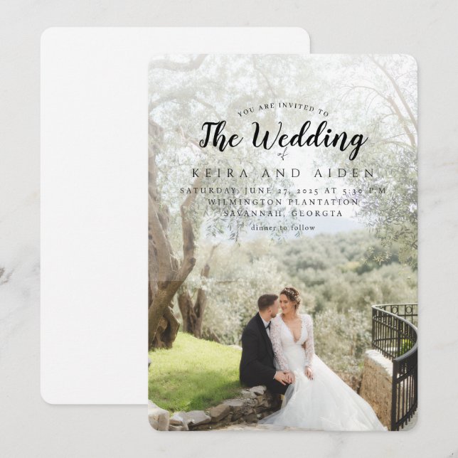 Forever Classic Wedding Invitation (Front/Back)