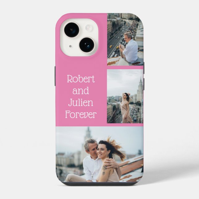 Forever couple with three couples photos  iPhone case (Back)
