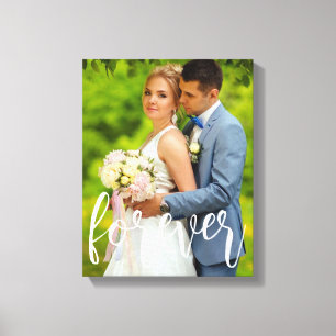 Forever Custom Wedding Photo Canvas Print