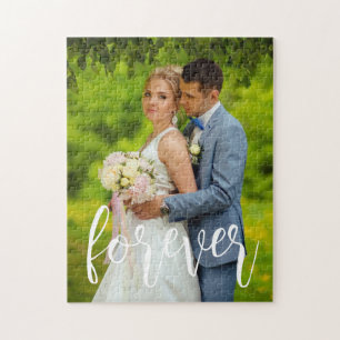 Forever Custom Wedding Photo Jigsaw Puzzle