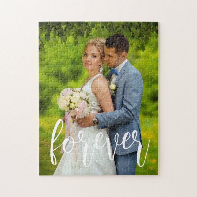 Forever Custom Wedding Photo Jigsaw Puzzle (Vertical)