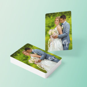 Forever Custom Wedding Photo Playing Cards