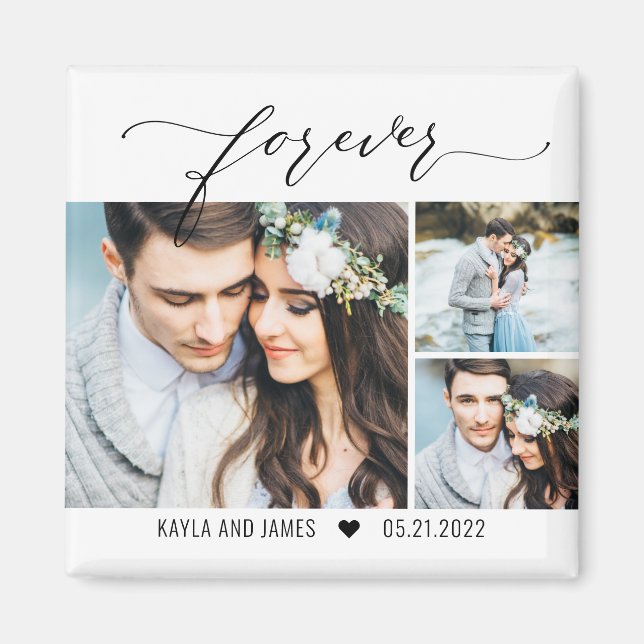 Forever Editable Colour Save The Date Photo Magnet (Front)