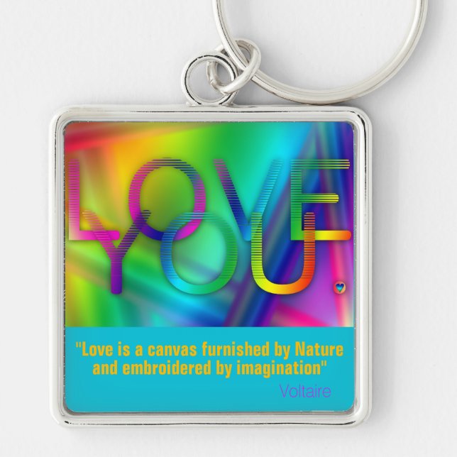 Forever  Electric I Love you Quote Keychain (Front)