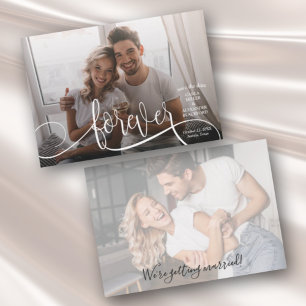 FOREVER Elegant Photo Wedding Save The Date