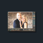 Forever Elegant Rustic Wood Script Wedding Photo Canvas Print<br><div class="desc">Forever Elegant Rustic Wood Script Wedding Photo Canvas</div>