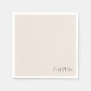 Forever Faithful Blushing Bride Wedding Cocktail Napkin