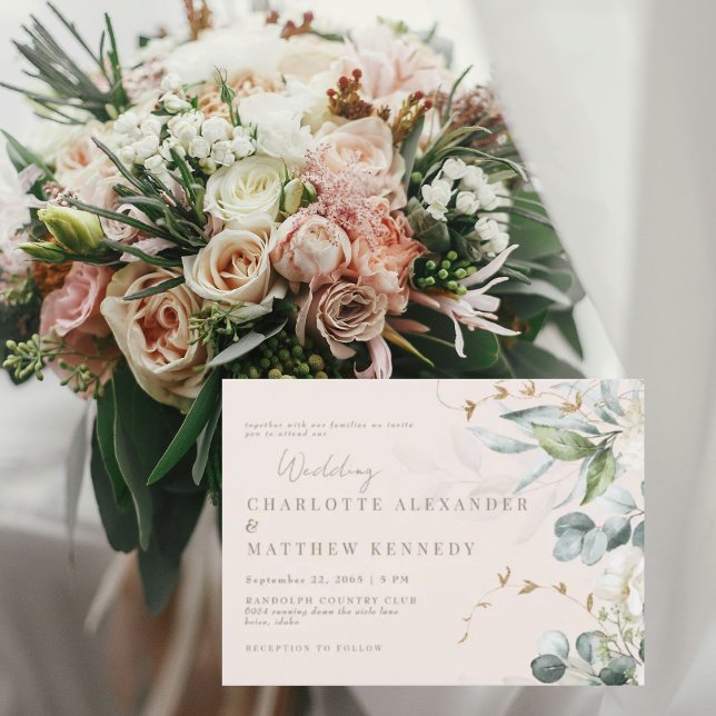 Forever Faithful Blushing Bride Wedding II Invitation (Creator Uploaded)