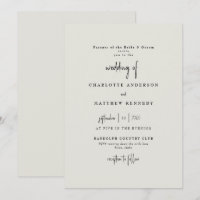Forever Faithful Cream Wedding II Invitation