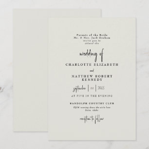 Forever Faithful Cream Wedding III Invitation