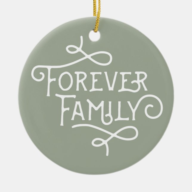 Forever Family Custom Tree Ornament (Front)