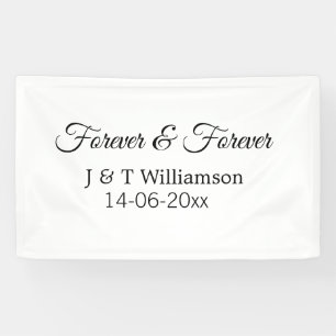 Forever & forever add couple name date love thanks banner