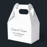Forever & forever add couple name date love thanks favour box<br><div class="desc">For lovers like us</div>