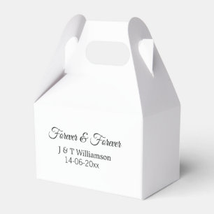 Forever & forever add couple name date love thanks favour box