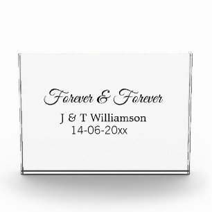 Forever & forever add couple name date love thanks photo block