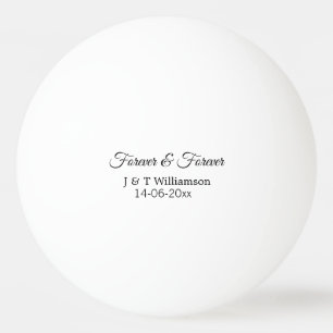 Forever & forever add couple name date love thanks ping pong ball