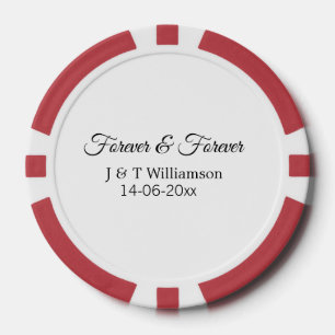Forever & forever add couple name date love thanks poker chips