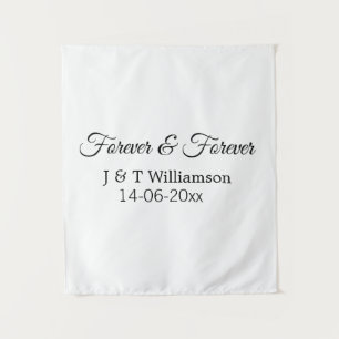Forever & forever add couple name date love thanks tapestry