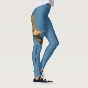 Forever Free Crane In Flight Personalise Text  Leggings