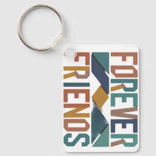 Forever Friends Aluminium Rectangle Keychain