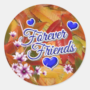 forever friends designs classic round sticker