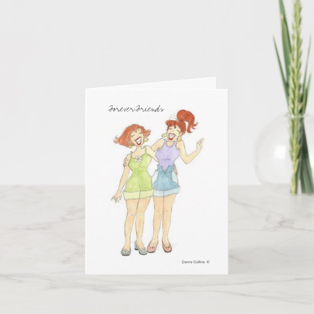 Forever Friends Note Blank Card (Front)