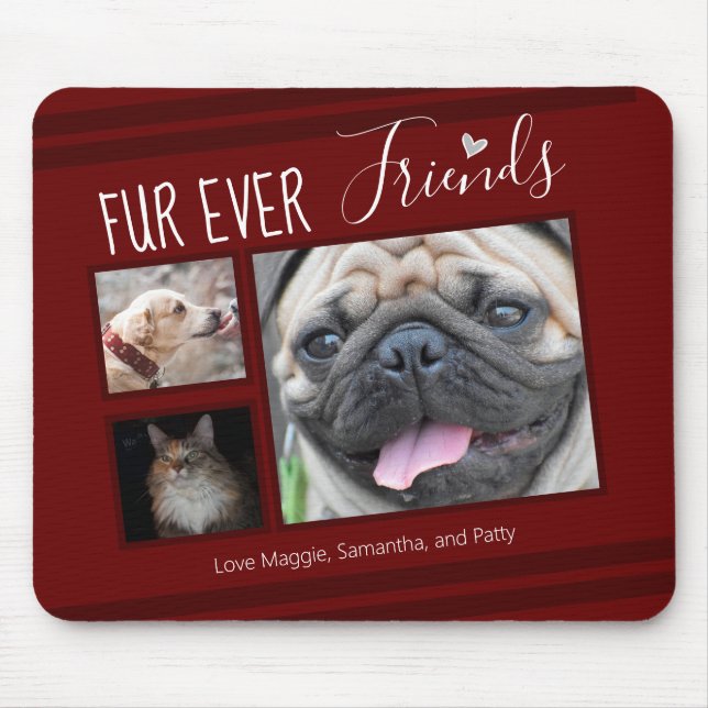 Forever Friends Pet Photo Collage Mouse Mat (Front)